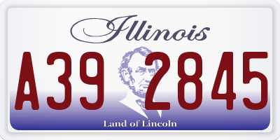 IL license plate A392845