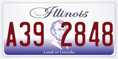 IL license plate A392848
