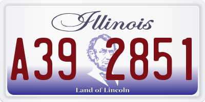 IL license plate A392851
