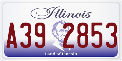 IL license plate A392853