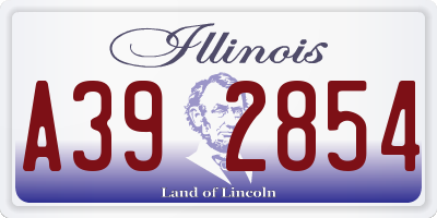 IL license plate A392854