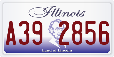 IL license plate A392856