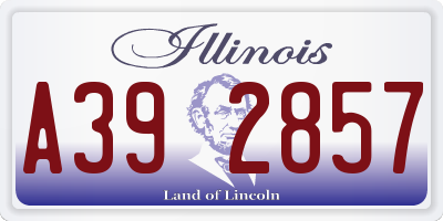 IL license plate A392857