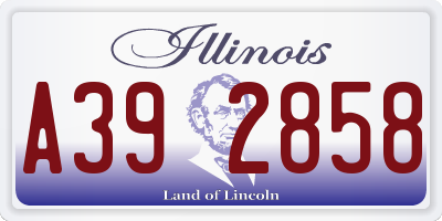 IL license plate A392858