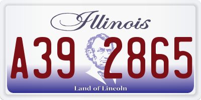 IL license plate A392865