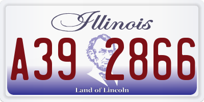 IL license plate A392866