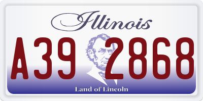 IL license plate A392868