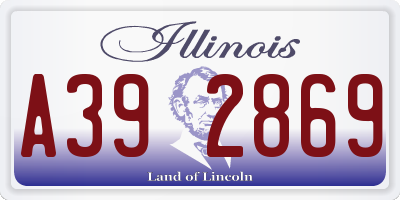 IL license plate A392869