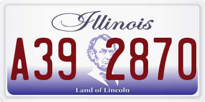 IL license plate A392870