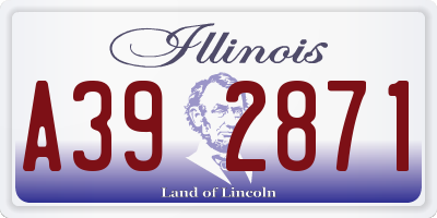 IL license plate A392871