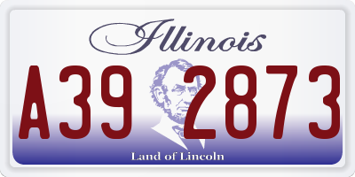 IL license plate A392873