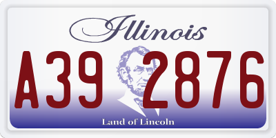 IL license plate A392876