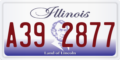 IL license plate A392877