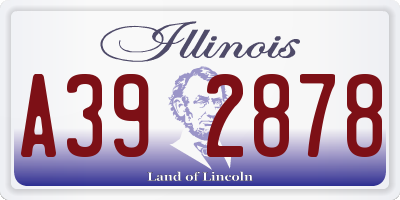 IL license plate A392878