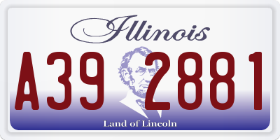 IL license plate A392881