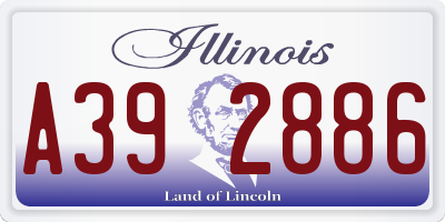 IL license plate A392886