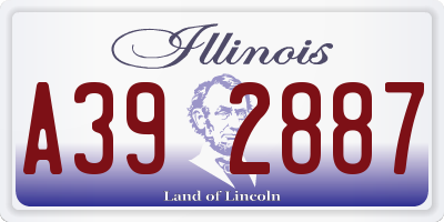IL license plate A392887