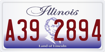 IL license plate A392894