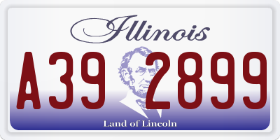 IL license plate A392899