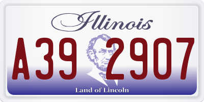 IL license plate A392907