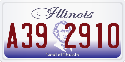 IL license plate A392910