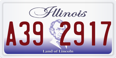 IL license plate A392917