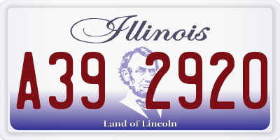 IL license plate A392920