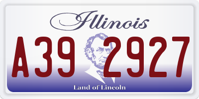 IL license plate A392927