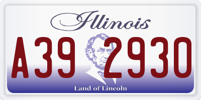 IL license plate A392930