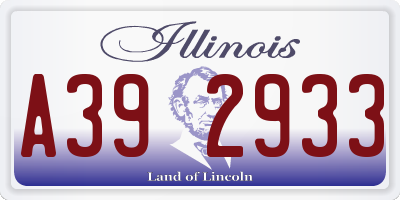 IL license plate A392933