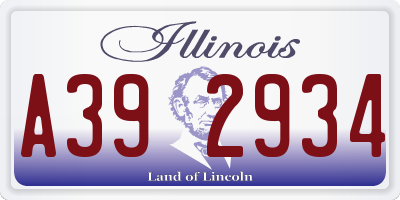 IL license plate A392934