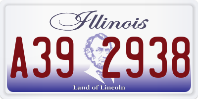 IL license plate A392938
