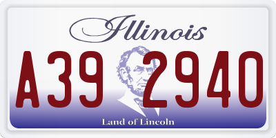 IL license plate A392940