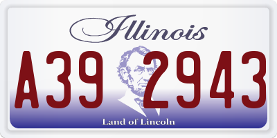 IL license plate A392943