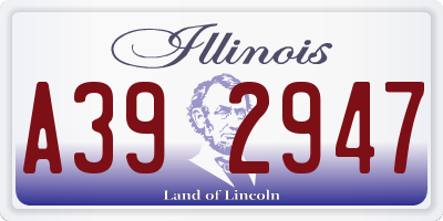 IL license plate A392947