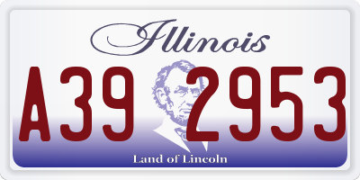 IL license plate A392953