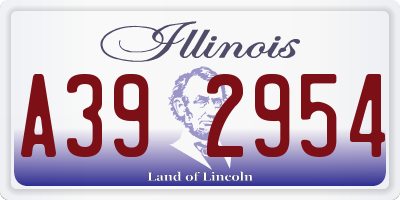 IL license plate A392954