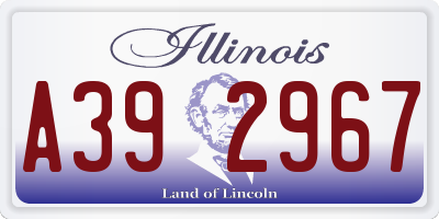 IL license plate A392967