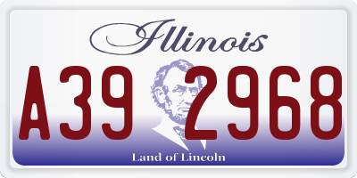 IL license plate A392968