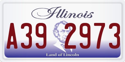 IL license plate A392973