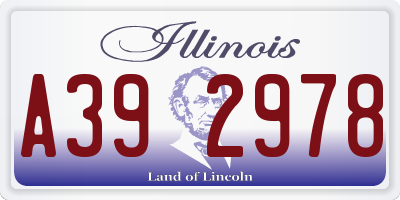 IL license plate A392978