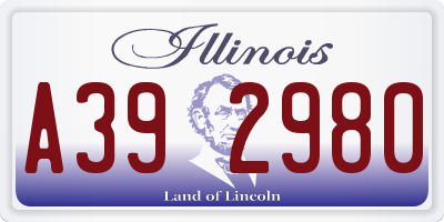 IL license plate A392980