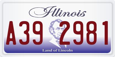 IL license plate A392981