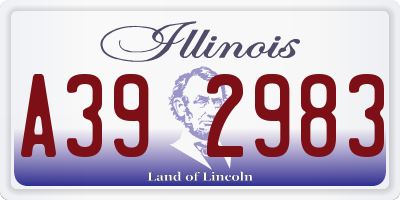IL license plate A392983