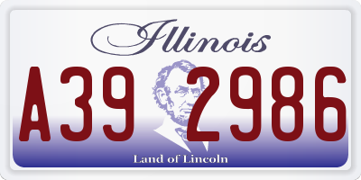 IL license plate A392986