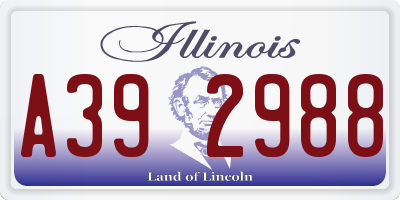 IL license plate A392988