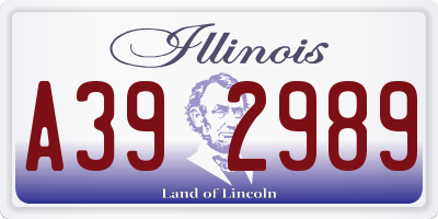 IL license plate A392989