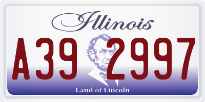 IL license plate A392997