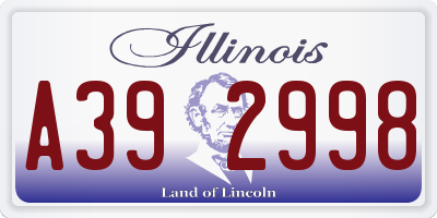 IL license plate A392998