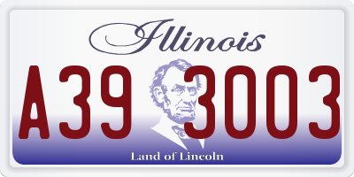 IL license plate A393003